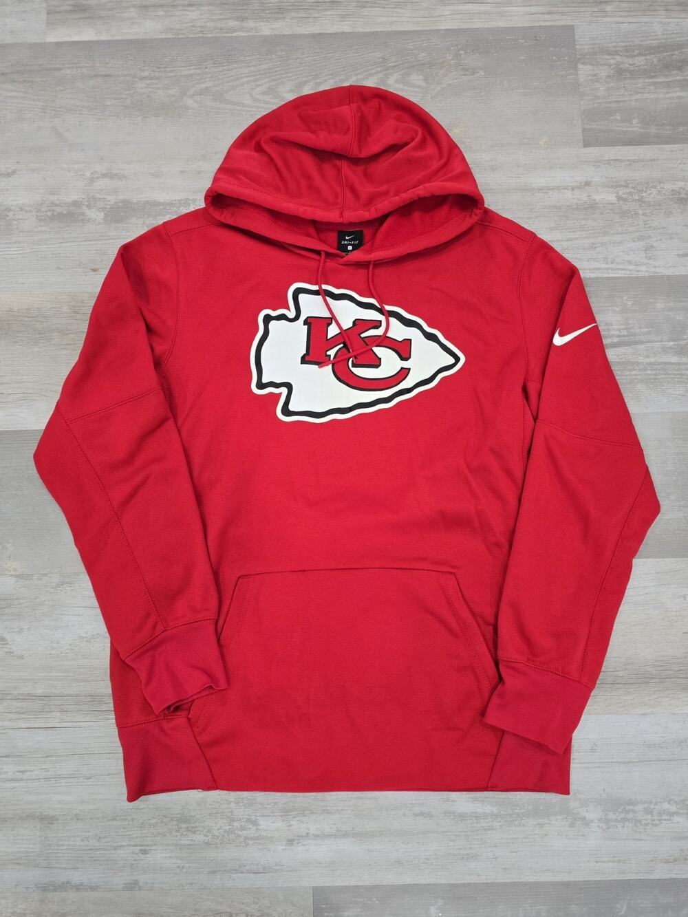 Nike Kansas City Chiefs Hoodie Mens Large Red Dri-FIT Pullover NFL